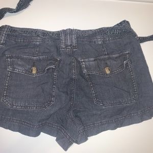 Washed Black American Eagle Shorts